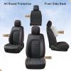 imageCoverado Leather Seat Covers Full Set Fit for Ford F150 F250 F350 F450 Waterproof Ford F150 Truck Seat Covers Fit for 20152025 F150 and 20172025 F250 F350 F450 BlackRedline