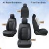 imageCoverado Leather Seat Covers Full Set Fit for Ford F150 F250 F350 F450 Waterproof Ford F150 Truck Seat Covers Fit for 20152025 F150 and 20172025 F250 F350 F450 BlackBlueline