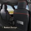 imageCoverado Leather Seat Covers Full Set Fit for Ford F150 F250 F350 F450 Waterproof Ford F150 Truck Seat Covers Fit for 20152025 F150 and 20172025 F250 F350 F450 BlackRedline