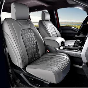 imageCoverado Leather Seat Covers Full Set Fit for Ford F150 F250 F350 F450 Waterproof Ford F150 Truck Seat Covers Fit for 20152025 F150 and 20172025 F250 F350 F450 BlackGray