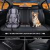 imageCoverado Leather Front Seat Covers 2Pack Universal Waterproof Breathable Leather Woven Leatherette Seat Cushions Auto Car Seats Protectors Fit for Most VehiclesBlackpureB2in1BlackGray