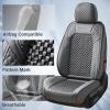 imageCoverado Leather Front Seat Covers 2Pack Universal Waterproof Breathable Leather Woven Leatherette Seat Cushions Auto Car Seats Protectors Fit for Most VehiclesBlackpureCWovenGray