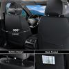 imageCoverado Leather Front Seat Covers 2Pack Universal Waterproof Breathable Leather Woven Leatherette Seat Cushions Auto Car Seats Protectors Fit for Most VehiclesBlackpureB2in1Black