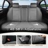 imageCoverado Leather Front Seat Covers 2Pack Universal Waterproof Breathable Leather Woven Leatherette Seat Cushions Auto Car Seats Protectors Fit for Most VehiclesBlackpureGray