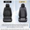imageCoverado Leather Front Seat Covers 2Pack Universal Waterproof Breathable Leather Woven Leatherette Seat Cushions Auto Car Seats Protectors Fit for Most VehiclesBlackpureBlack
