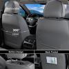 imageCoverado Leather Front Seat Covers 2Pack Universal Waterproof Breathable Leather Woven Leatherette Seat Cushions Auto Car Seats Protectors Fit for Most VehiclesBlackpureCWovenGray