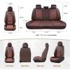 imageCoverado Leather Front Seat Covers 2Pack Universal Waterproof Breathable Leather Woven Leatherette Seat Cushions Auto Car Seats Protectors Fit for Most VehiclesBlackpureBrown