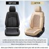 imageCoverado Leather Front Seat Covers 2Pack Universal Waterproof Breathable Leather Woven Leatherette Seat Cushions Auto Car Seats Protectors Fit for Most VehiclesBlackpureCWovenBeige