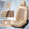 imageCoverado Leather Front Seat Covers 2Pack Universal Waterproof Breathable Leather Woven Leatherette Seat Cushions Auto Car Seats Protectors Fit for Most VehiclesBlackpureCWovenBeige