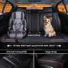 imageCoverado Leather Front Seat Covers 2Pack Universal Waterproof Breathable Leather Woven Leatherette Seat Cushions Auto Car Seats Protectors Fit for Most VehiclesBlackpureB2in1BlackRed