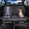 imageCoverado Leather Front Seat Covers 2Pack Universal Waterproof Breathable Leather Woven Leatherette Seat Cushions Auto Car Seats Protectors Fit for Most VehiclesBlackpureRed Line