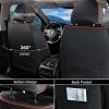 imageCoverado Leather Front Seat Covers 2Pack Universal Waterproof Breathable Leather Woven Leatherette Seat Cushions Auto Car Seats Protectors Fit for Most VehiclesBlackpureB2in1BlackRed