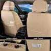 imageCoverado Leather Front Seat Covers 2Pack Universal Waterproof Breathable Leather Woven Leatherette Seat Cushions Auto Car Seats Protectors Fit for Most VehiclesBlackpureB2in1Beige