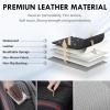 imageCoverado Leather Front Seat Covers 2Pack Universal Waterproof Breathable Leather Woven Leatherette Seat Cushions Auto Car Seats Protectors Fit for Most VehiclesBlackpureRed Line