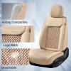 imageCoverado Leather Front Seat Covers 2Pack Universal Waterproof Breathable Leather Woven Leatherette Seat Cushions Auto Car Seats Protectors Fit for Most VehiclesBlackpureB2in1Beige