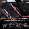 imageCoverado Front Seat Covers Full Back and Seat Cushion for Driver or Passenger Soft Velour ampamp Leather Car Seat Cushion Winter Car Seat Protector Universal Fit for Most Cars Suvs TrucksBlackRedSoft VelourLeather