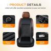 imageCoverado Front Seat Covers Full Back and Seat Cushion for Driver or Passenger Soft Velour ampamp Leather Car Seat Cushion Winter Car Seat Protector Universal Fit for Most Cars Suvs TrucksBlackSoft VelourLeather