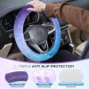imageCoverado Winter Fluffy Steering Wheel Cover Upgraded AntiSlip Fuzzy Furry Car Steering Wheel Cover Universal 1415 inch Soft Plush Warm No Odor Luxurious Decoration for Women MenBlue
