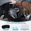 imageCoverado Winter Fluffy Steering Wheel Cover Upgraded AntiSlip Fuzzy Furry Car Steering Wheel Cover Universal 1415 inch Soft Plush Warm No Odor Luxurious Decoration for Women MenBlack