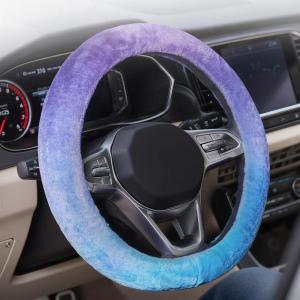 imageCoverado Winter Fluffy Steering Wheel Cover Upgraded AntiSlip Fuzzy Furry Car Steering Wheel Cover Universal 1415 inch Soft Plush Warm No Odor Luxurious Decoration for Women MenBlue