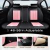 imageCoverado Car Seat Cover Cover for Cars Full Seat Premium Leather Universal Fit Waterproof Seat Protectors Car Seat Cushion NonSlip for Most CarsBlackGrayBlackPink