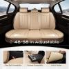 imageCoverado Car Seat Cover Cover for Cars Full Seat Premium Leather Universal Fit Waterproof Seat Protectors Car Seat Cushion NonSlip for Most CarsBlackGrayBeige