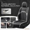imageCoverado Car Seat Cover Cover for Cars Full Seat Premium Leather Universal Fit Waterproof Seat Protectors Car Seat Cushion NonSlip for Most CarsBlackGrayBlackGray