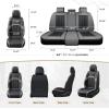 imageCoverado Car Seat Cover Cover for Cars Full Seat Premium Leather Universal Fit Waterproof Seat Protectors Car Seat Cushion NonSlip for Most CarsBlackGrayBlackGray