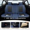 imageCoverado Car Seat Cover Cover for Cars Full Seat Premium Leather Universal Fit Waterproof Seat Protectors Car Seat Cushion NonSlip for Most CarsBlackGrayBlackBlue