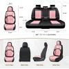 imageCoverado Car Seat Cover Cover for Cars Full Seat Premium Leather Universal Fit Waterproof Seat Protectors Car Seat Cushion NonSlip for Most CarsBlackGrayBlackPink