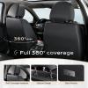 imageCoverado Car Seat Cover Cover for Cars Full Seat Premium Leather Universal Fit Waterproof Seat Protectors Car Seat Cushion NonSlip for Most CarsBlackGrayBlackPink