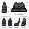 imageCoverado Car Seat Cover Cover for Cars Full Seat Premium Leather Universal Fit Waterproof Seat Protectors Car Seat Cushion NonSlip for Most CarsBlackGrayBlack