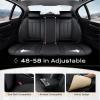 imageCoverado Car Seat Cover Cover for Cars Full Seat Premium Leather Universal Fit Waterproof Seat Protectors Car Seat Cushion NonSlip for Most CarsBlackGrayBlack