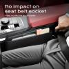 imageCoverado Universal Car Seat Gap Filler Organizer Premium Suede Leather Car Seat Side Gap Filler Seat Gap Storage Box for Suv Truck Car Interior Accessories01Black1