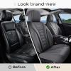 imageCoverado Car Seat Covers Front Covers for Cars Car Seat Cover Front Seats Automotive Seat Cover Waterproof Leather Car Seat Cushion Universal Interior Covers Seat Protectors for Most CarsGray
