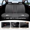 imageCoverado Car Seat Covers Front Covers for Cars Car Seat Cover Front Seats Automotive Seat Cover Waterproof Leather Car Seat Cushion Universal Interior Covers Seat Protectors for Most CarsGray