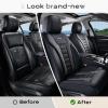 imageCoverado Car Seat Covers Front Covers for Cars Car Seat Cover Front Seats Automotive Seat Cover Waterproof Leather Car Seat Cushion Universal Interior Covers Seat Protectors for Most CarsBlackGray