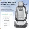 imageCoverado Car Seat Covers Front Covers for Cars Car Seat Cover Front Seats Automotive Seat Cover Waterproof Leather Car Seat Cushion Universal Interior Covers Seat Protectors for Most CarsLgray