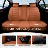 imageCoverado Car Seat Covers Front Covers for Cars Car Seat Cover Front Seats Automotive Seat Cover Waterproof Leather Car Seat Cushion Universal Interior Covers Seat Protectors for Most CarsBrown