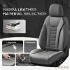 imageCoverado Car Seat Covers Front Covers for Cars Car Seat Cover Front Seats Automotive Seat Cover Waterproof Leather Car Seat Cushion Universal Interior Covers Seat Protectors for Most CarsGray