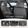 imageCoverado Car Seat Covers Front Covers for Cars Car Seat Cover Front Seats Automotive Seat Cover Waterproof Leather Car Seat Cushion Universal Interior Covers Seat Protectors for Most CarsGray