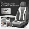 imageCoverado Car Seat Covers Front Covers for Cars Car Seat Cover Front Seats Automotive Seat Cover Waterproof Leather Car Seat Cushion Universal Interior Covers Seat Protectors for Most CarsGrayWhite