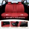 imageCoverado Car Seat Covers Front Covers for Cars Car Seat Cover Front Seats Automotive Seat Cover Waterproof Leather Car Seat Cushion Universal Interior Covers Seat Protectors for Most CarsRed