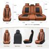 imageCoverado Car Seat Covers Front Covers for Cars Car Seat Cover Front Seats Automotive Seat Cover Waterproof Leather Car Seat Cushion Universal Interior Covers Seat Protectors for Most CarsBrownBlack