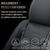 imageCoverado Car Seat Covers Front Covers for Cars Car Seat Cover Front Seats Automotive Seat Cover Waterproof Leather Car Seat Cushion Universal Interior Covers Seat Protectors for Most CarsBlack