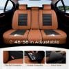 imageCoverado Car Seat Covers Front Covers for Cars Car Seat Cover Front Seats Automotive Seat Cover Waterproof Leather Car Seat Cushion Universal Interior Covers Seat Protectors for Most CarsBrownBlack