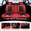 imageCoverado Car Seat Covers Front Covers for Cars Car Seat Cover Front Seats Automotive Seat Cover Waterproof Leather Car Seat Cushion Universal Interior Covers Seat Protectors for Most CarsRedBlack