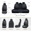 imageCoverado Car Seat Covers Front Covers for Cars Car Seat Cover Front Seats Automotive Seat Cover Waterproof Leather Car Seat Cushion Universal Interior Covers Seat Protectors for Most CarsBlack
