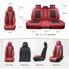 imageCoverado Car Seat Covers Front Covers for Cars Car Seat Cover Front Seats Automotive Seat Cover Waterproof Leather Car Seat Cushion Universal Interior Covers Seat Protectors for Most CarsRedBlack