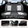 imageCoverado Car Seat Covers Front Covers for Cars Car Seat Cover Front Seats Automotive Seat Cover Waterproof Leather Car Seat Cushion Universal Interior Covers Seat Protectors for Most CarsGrayWhite
